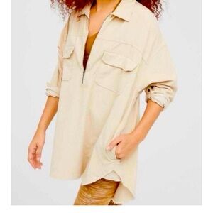 Aerie Corduroy Pullover Shacket XS